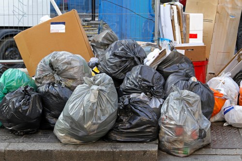 Construction site with waste removal services in Highbury